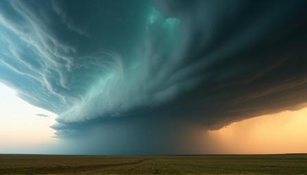 Dramatische Superzelle über der Prärie